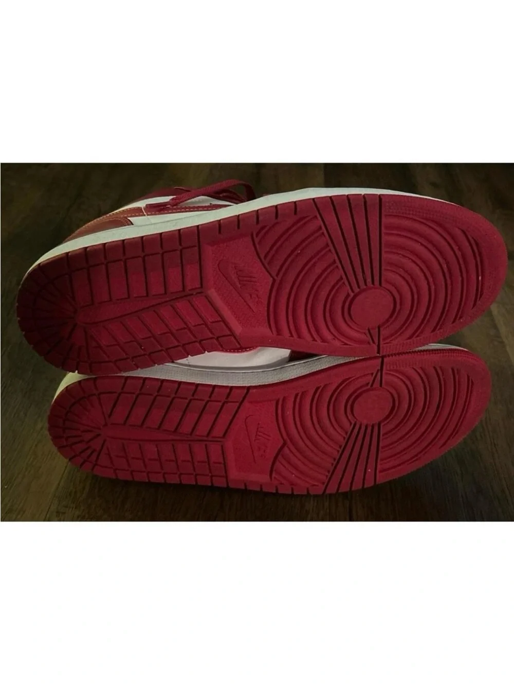 Jordan Low Top Sneakers in White and Red - Picture 8 of 10